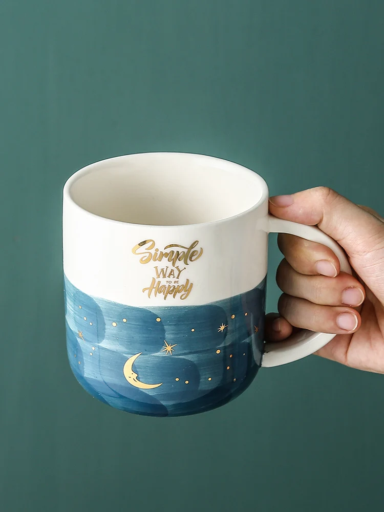 OUSSIRRO новые стильные керамические чашки кружка молоко кофе кружки друзья подарки Студенческая чашка для завтрака звезда солнечные системные кружки