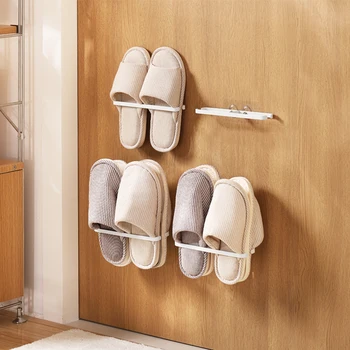 

Wrought iron wall slippers rack Can accommodate two pairs Shoe rack