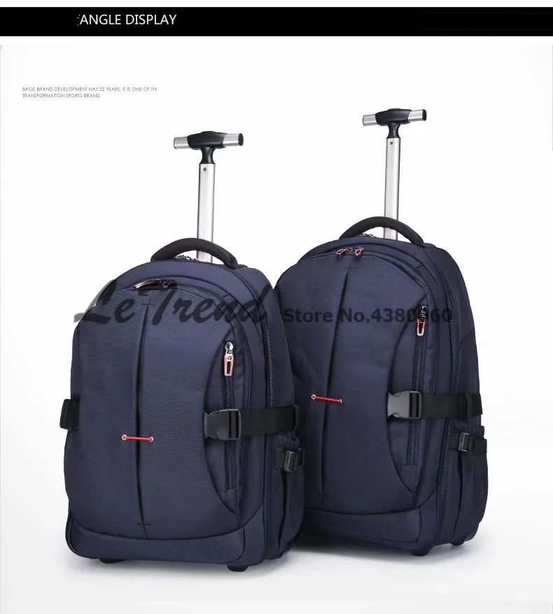 LeTrend рюкзак на колесах сумка на плечо Студенческая сумка на колесах багаж 19/22 дюймов посадочная сумка для путешествий