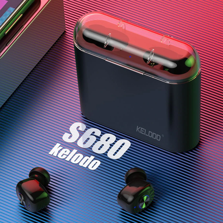 Kelodo S680 TWS IPX7 беспроводные наушники Blutooth Hi-Fi стерео звук шумоподавление Handsfree