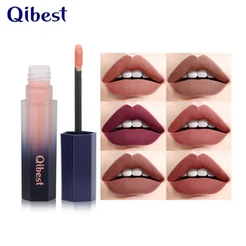 

Europe and the United States Sells Lip Glaze qibest Liquid Mist Matte Lipstick Lasting Does Not Fade Non Stick Cup