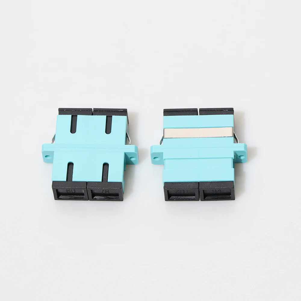 

50pcs OM3 Duplex Single mode Plastic Fiber Optic Adapter Flange Joint Multi Mode Duplex Fiber Coupler Connector