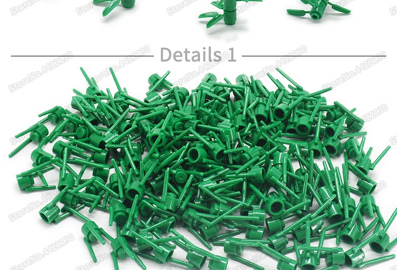 Blade grass Green plant Building Blocks Accessories Assembling city forest garden Figures Street view model child christmas toys
