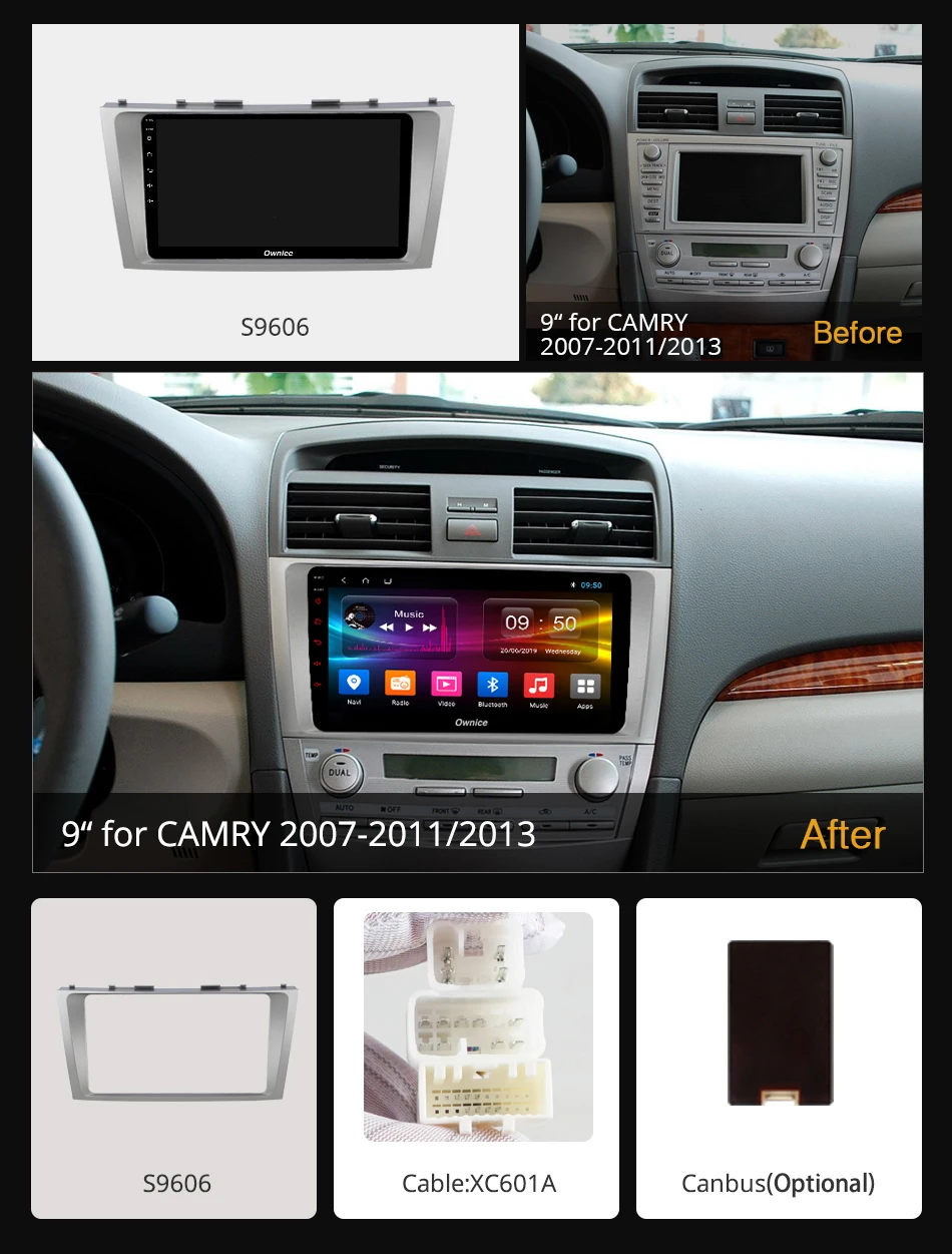 Ownice K3 K5 K6 2 Din 8 ядер Android 9 0 автомобильный DVD GPS Navi для Toyota Camry v40 2007 2011 2013 4G LTE 360