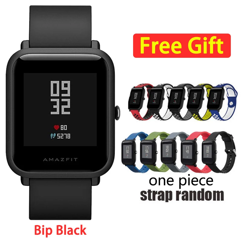 Xiaomi huami Amazfit Bip gps Молодежные мужские и женские умные часы 2 Bluetooth пульсометр Huami xiaomi Amazfit Bip Lite pk BIP GTS - Цвет: Bip-black-R