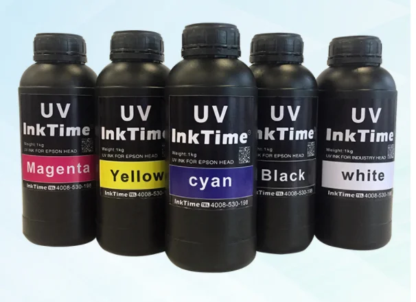 5 x 500ml Led UV Ink Universal UV LED Ink for Flatbed Printer 3D Compatible for Epson 1390 1400 1410 L800 R290 R330