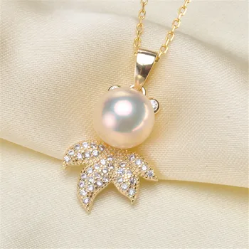 

Pendant Mount Pearl Accessories 925 sterling silver pendant of the same design Jewelry DIY No Pearl Free Shipping 2019D056