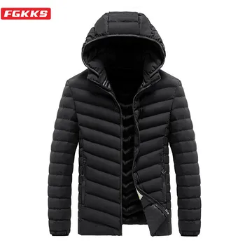 

FGKKS Fashion Men Jackets Autumn New Men's Simple Solid Color Jackets Coat Male Casual Wild Hooded Jacket Brand Clothing