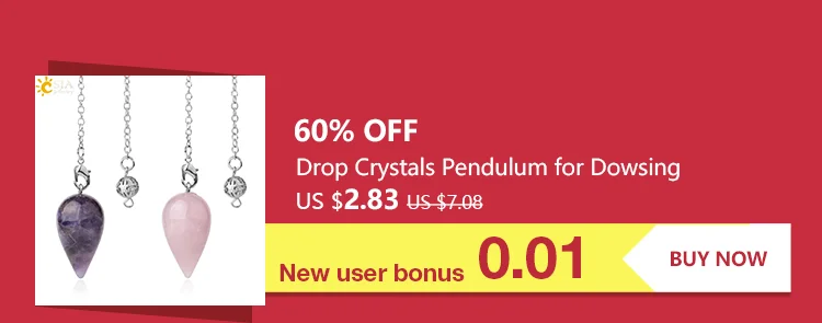 CSJA Natural Stone Quartz Pendulum for Dowsing Divination Hexagonal Crystal Merkaba Esotericism Shuttle Spiritual Pendulo G517
