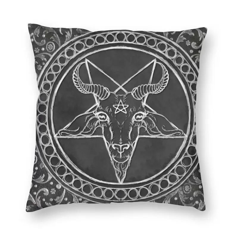 Fashion Ornate Baphomet Goat Pillow Case Decoration 3D Double-sided Print Satanic Occult Pentagram Cushion Cover for Sofa | Дом и сад