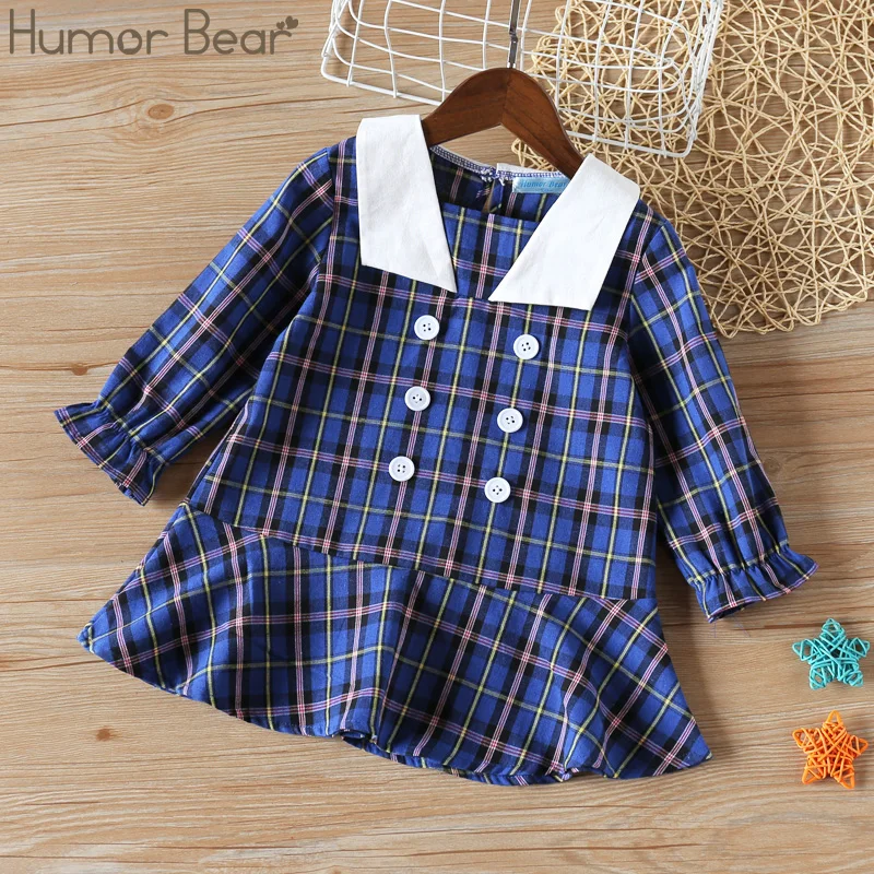 Humor Bear/ г. Платье для девочек детская одежда осенние платья принцессы с длинными рукавами и цветочным принтом для детей от 3 до 7 лет