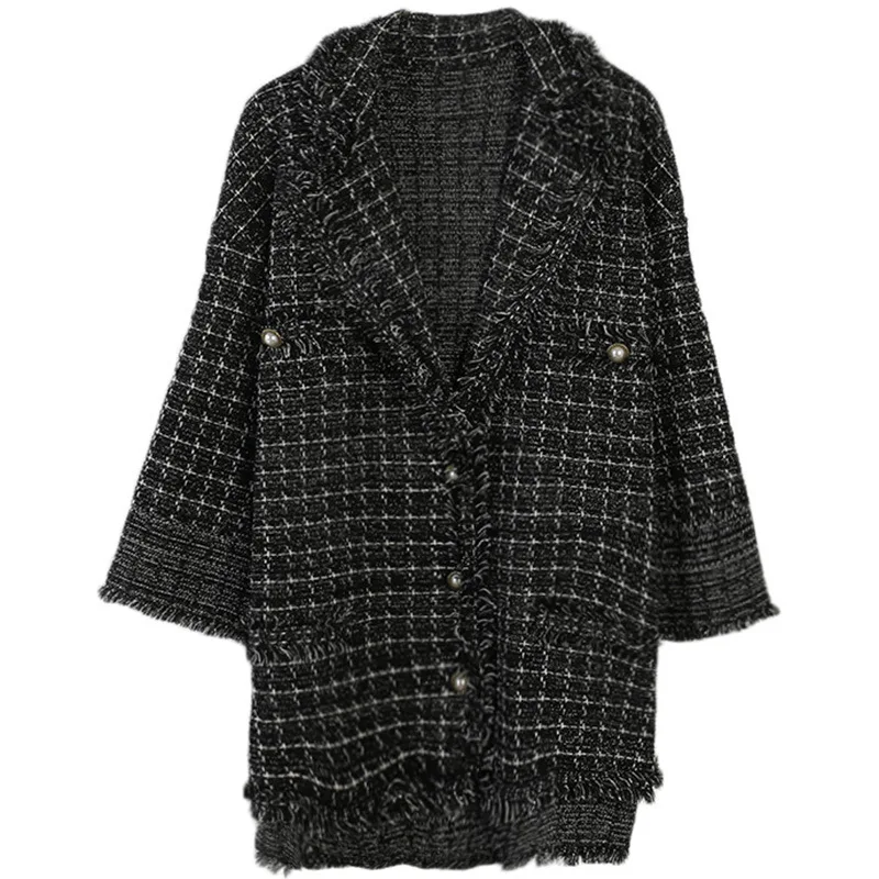 Best Price case grain of new fund of 2019 autumn winters tassel irregular knitting cardigan and vest dress two-piece outfit Best Price case grain of new fund of 2019 autumn winters tassel irregular knitting cardigan and vest dress two-piece outfit
