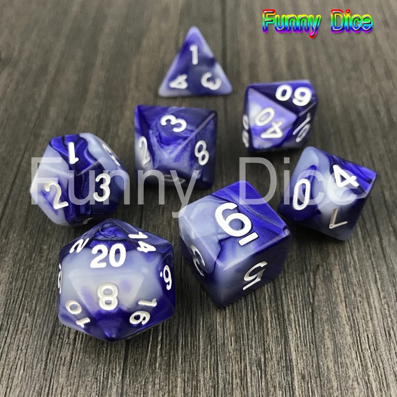 Высококачественная многогранная акриловая игральная кость 7 шт./компл.