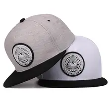Hip Hop Hat Snapback 3D God Eyes Plastic Patch Mens Flat Brim Baseball Cap For Men Women