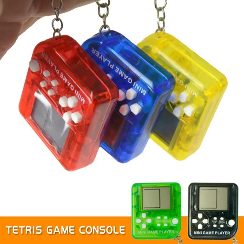 Tetris-máquina de juego para niños, juguete educativo de bloques de mano, videojuego con llavero, mochila, decoración, juguete para regalo
