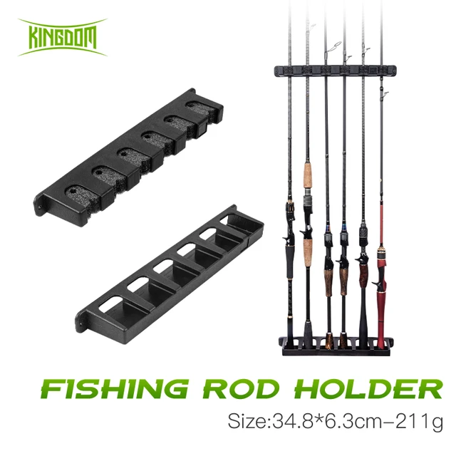 Mosodo Fishing Rod Rack Wall Mount Vertical Rod Holder 6 Fishing