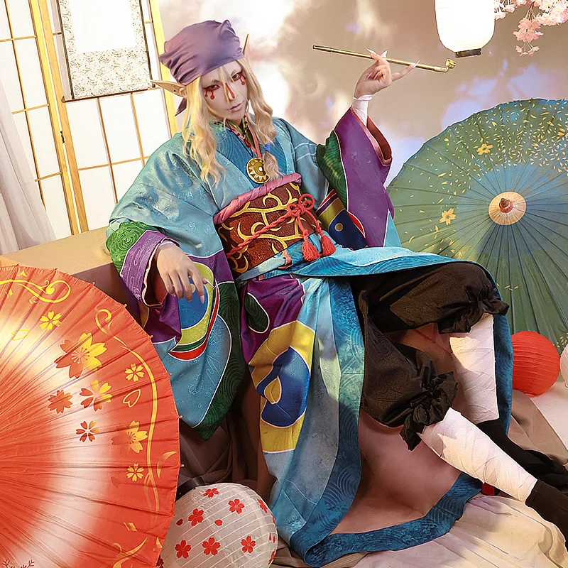 

Anime Game Onmyoji Mononoke Drug Sales Staff Dress Working Uniform Role Play Cosplay Costume Men Halloween Free Shipping 2021New