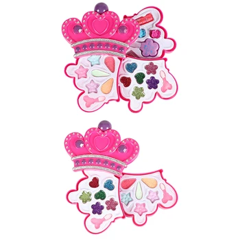 

Non-toxic Cosmetics Crown Shaped Princess Makeup Box Girl Play House Toys