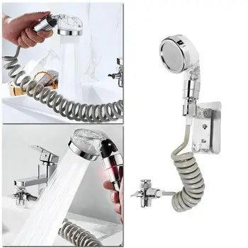 

Bathroom Shower Faucet Set Double Control Handheld Small Tap Shampoo Spray For Wash Tub & Kit Nozzle Artifact Basin Telesco G7K0