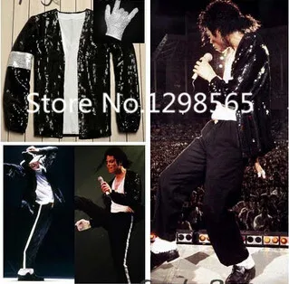 

Michael Jackson Billie Jean Costume Accessories MJ Glove/Socks/Jacket/Pant any size 90CM-185CM
