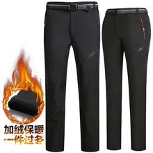 Осень и зима, брюки с мягкой подкладкой, плотные, вельветовые, теплые, водонепроницаемые, быстросохнущие, для спорта на открытом воздухе, свободные, AliExpress