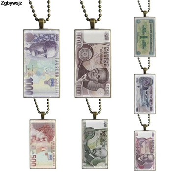 

Austrian Schilling For Kids Beads Fashion Glass Cabochon Necklace With Women Statement Pendant Rectangle Necklaces Jewelry