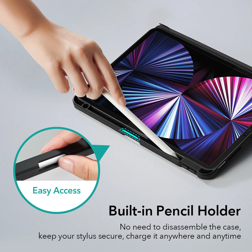 2020 destacável magnética lápis casos para ipad air 5 4 ipad 9 8 7 caso