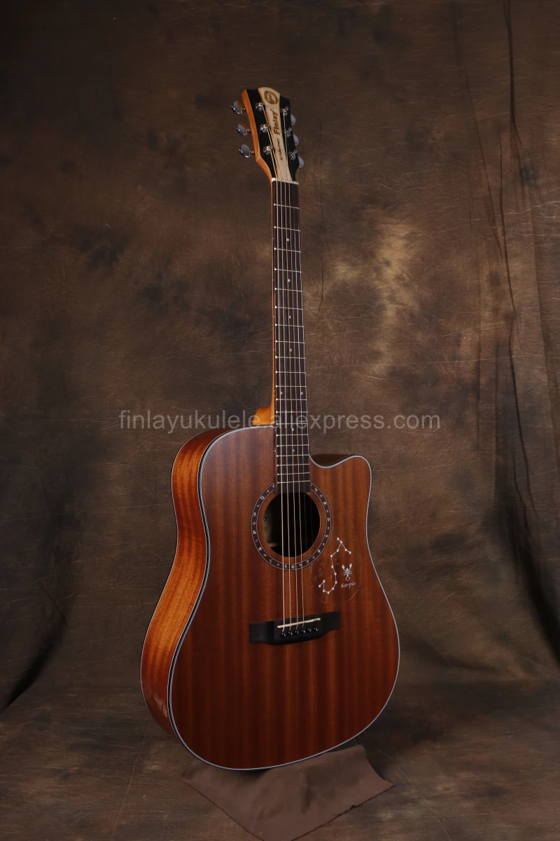 Finlay High End 41 &quotCutaway электрическая акустическая гитара с звукоснимателем полный