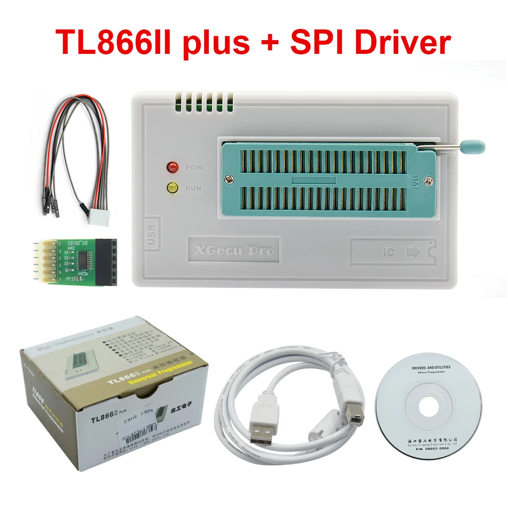 

2019 Newest 100% Original New V8.51 TL866II Plus Universal Minipro Programmer+SPI Driver High speed Programmer