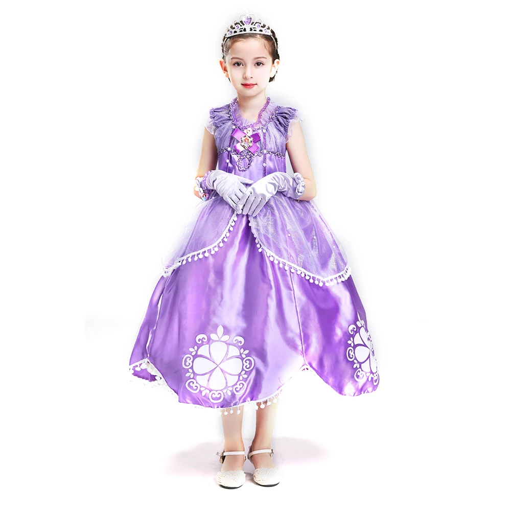 Kids Dress Clothing Princess Dresses for Girls Party Cosplay Princess Sophia Costume Halloween Christmas Dress Birthday Clothes