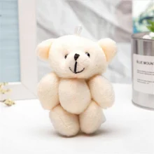 Ours en peluche Beige d'environ 10CM, jouet, ours en peluche, sac Beige, pendentif pour vêtements, accessoires, cadeau d'anniversaire, cadeau de dîner d'entreprise