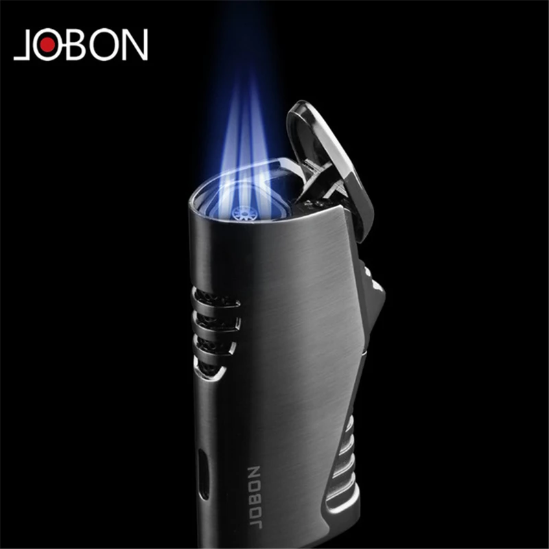 Jobon Lighters Metal Windproof Butane Gas Lighter Refillable Torch 3