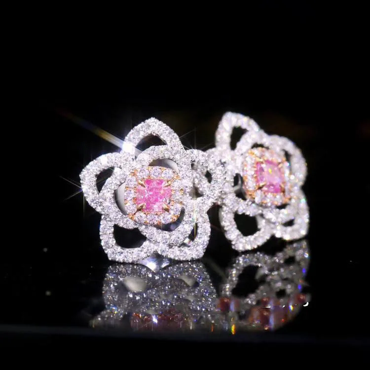 RUZZALLATI большая акция роскошные розовые серьги из серебра 925 пробы с блестящим