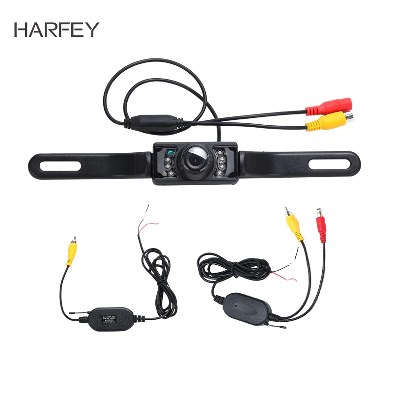 Harfey, автомобильная универсальная парковочная камера, беспроводная, для заднего вида, монитор, резервная, 2,4G, водонепроницаемая, 170 градусов, камера заднего вида с ночным видением