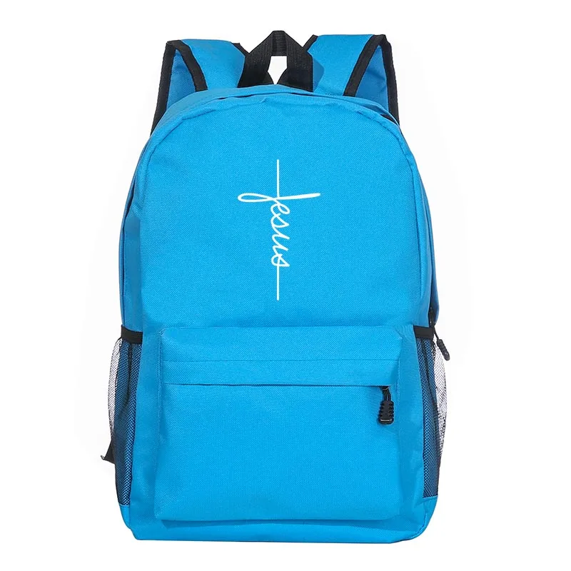 Jesus Cross Love Print Fashion Backpacks Christian Women Travel Backpack Female Shoulder Bags New School Bag for Teenage Girls 