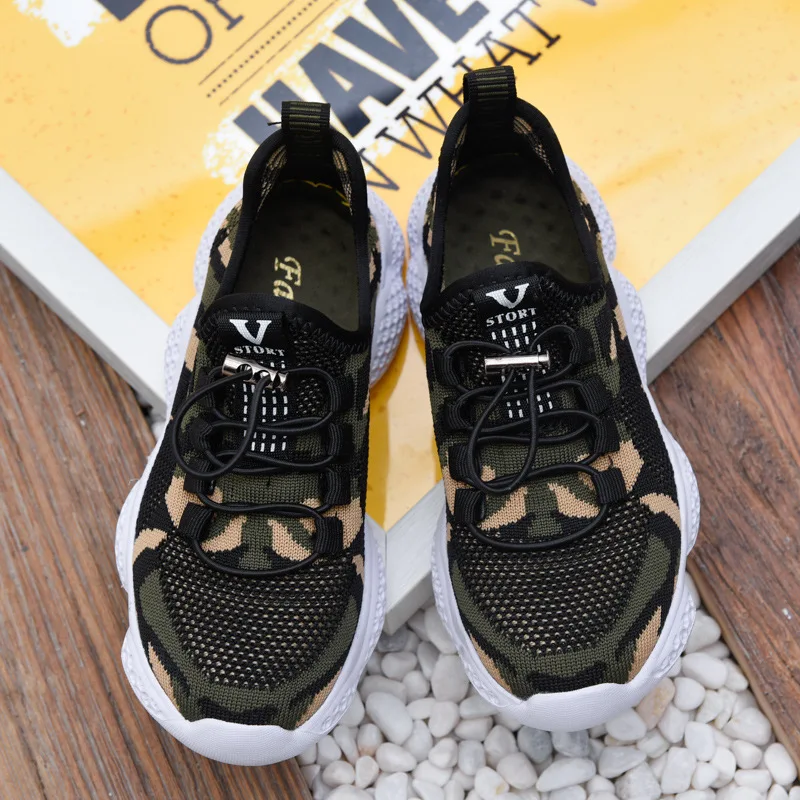 

Step shi jun Summer Camouflage CHILDREN'S Shoes Boys' Clothes GIRL'S Shoes Single Layer Fly Woven Lightweight Breathable Running