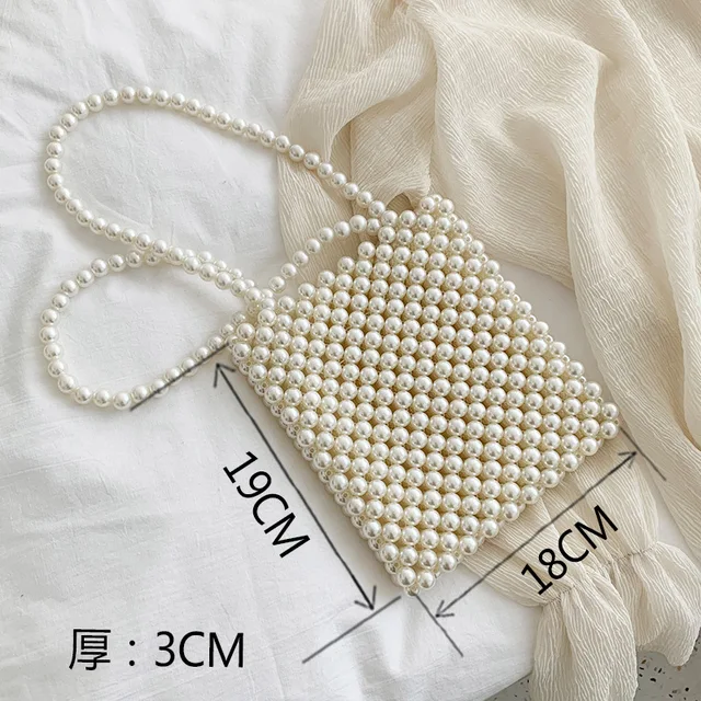 Mini Pearl Bag Handmade Vintage EVA Beaded Fashion Banquet Party Shoulder Bag Female 2019 Wedding Bags Luxury Women's Coin Purse A15