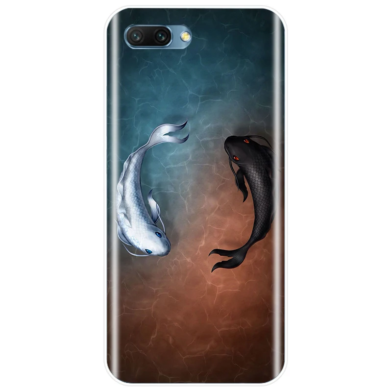 Чехол для телефона Yin Yang Koi Fish из мягкого силикона ТПУ Huawei Honor 8 8C 9 10 NOTE10 lite MATE 7 20