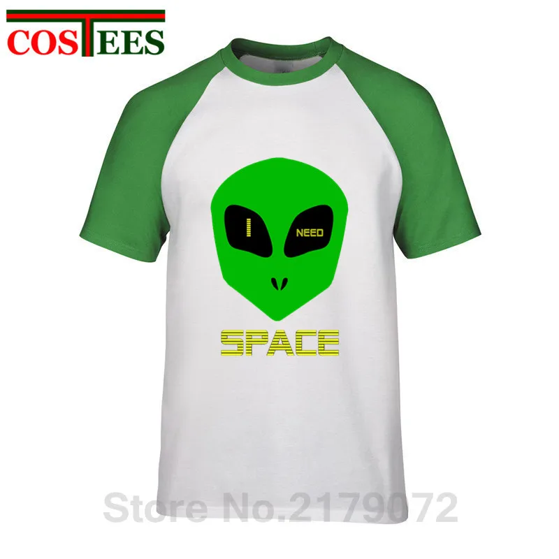 Забавная футболка из комиксов I NEED SPACE green alien Monster ET | Мужская одежда