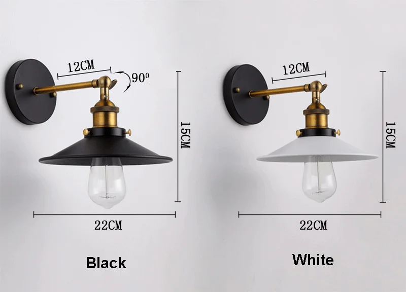 wall lamps Indoor Loft American Retro LED Wall Lamp Nostalgic Creative Mirror Front Aisle Lights Bedside Industrial Style Cafe Sconces bathroom sconce lights