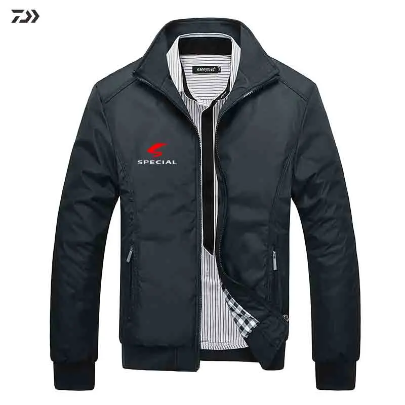 Черный Новая зимняя куртка Daiwa для рыбалки, Мужская нейлоновая ветрозащитная одежда для рыбалки, водонепроницаемая Спортивная одежда на молнии для походов на открытом воздухе - Цвет: Черный