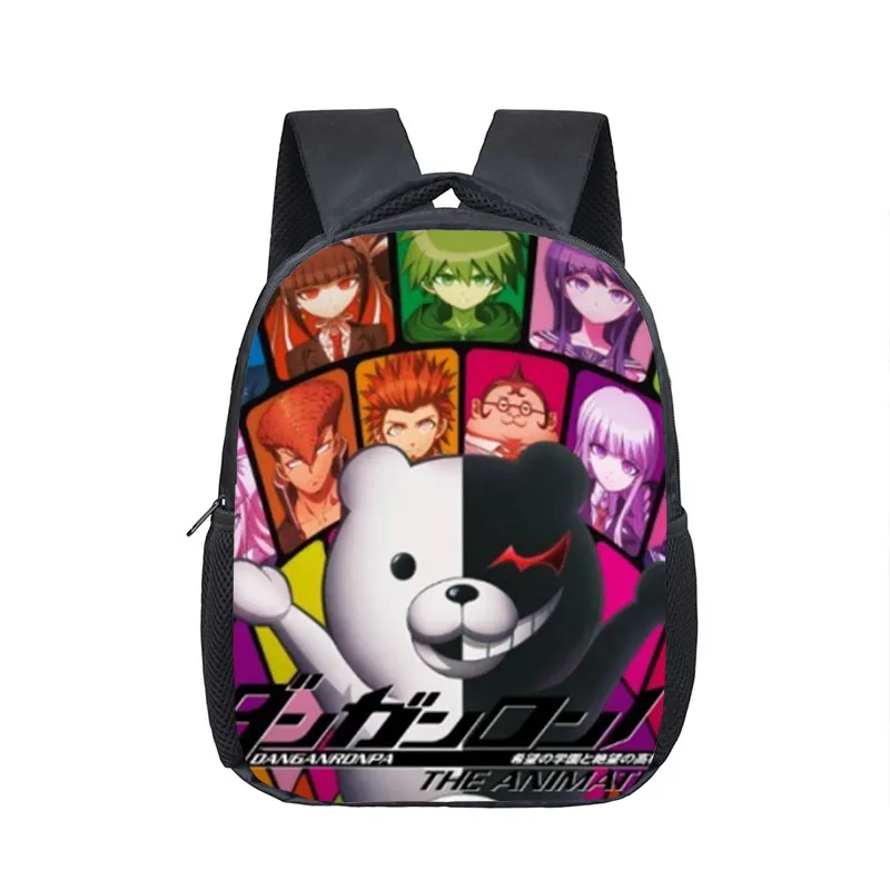 

Школьные ранцы Danganronpa для детей дошкольного возраста, Детские рюкзаки для девочек и мальчиков, 12 дюймов