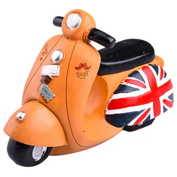 

WSFS Hot British Retro Piggy Bank Motorcycle Model Decoration Figurines Living Room Cafe Resin Motorcycle Craft Ornament Home De