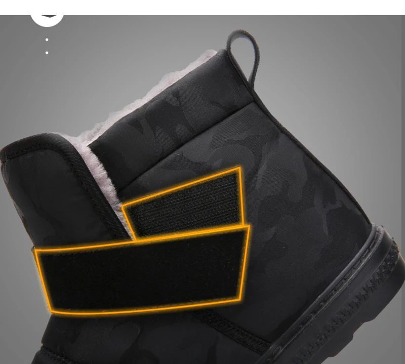 Men Shoes Winter Boots For Men Footwear Non-Slip Waterproof Warm Fur Ankle Snow Boots Men Winter Shoes Chaussure Homme