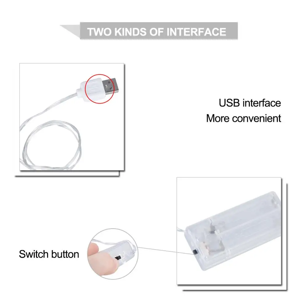 1,5 м-6 м фото клип USB светодиодный свет шнура USB батарея управляемая гирлянда Рождество декоративные светодиодные фонари вечерние изящные свадебные светильники