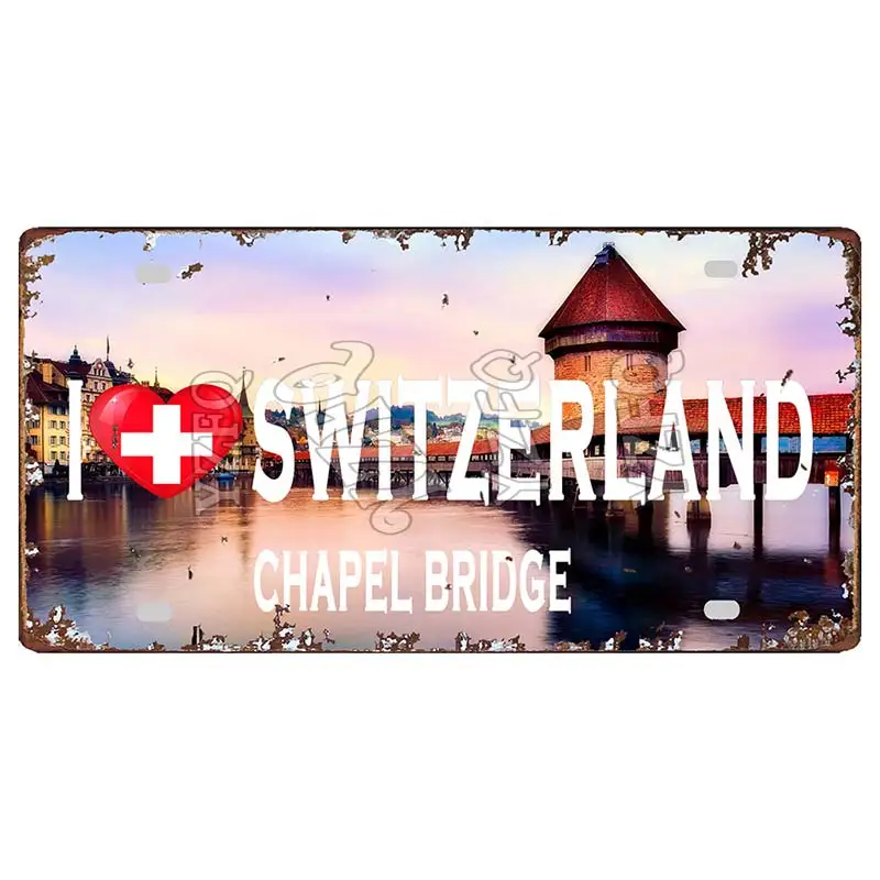 YZFQ】30X15CM Switzerland Landscape Geneva Zurich City