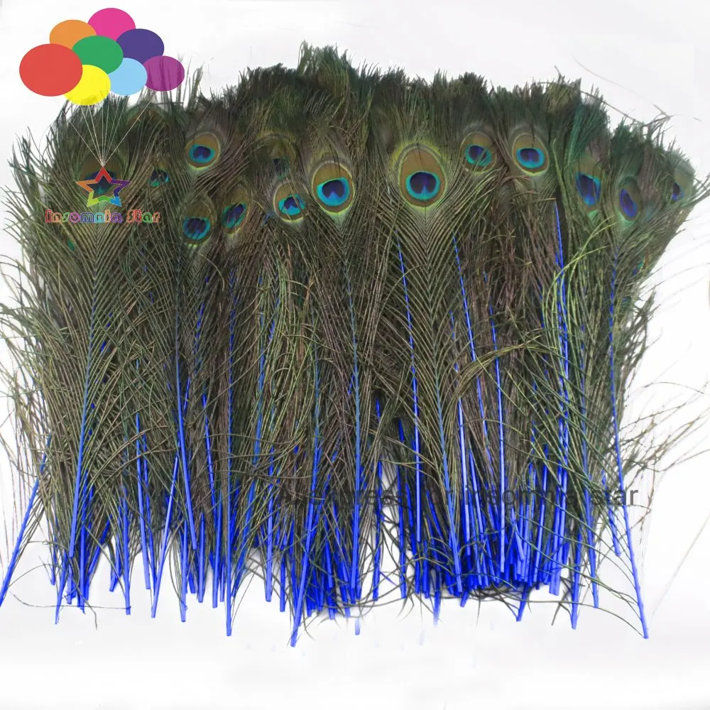 100 pcs 40-45 CM peacock feather sapphire plumage performing plume decoration