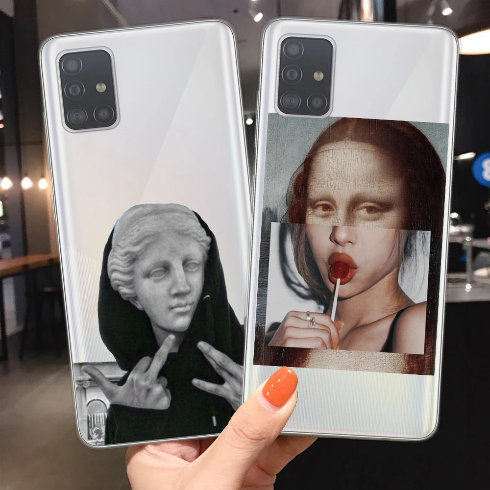 Прозрачные ТПУ чехлы для телефонов Samsung Galaxy S20 Ultra Plus A51 A71 A10 A20 A30 A40 A50 A70