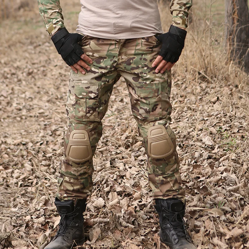 Военные тактические штаны тренировка на открытом воздухе походные альпинистские брюки водонепроницаемые ветрозащитные армейские охотничьи брюки без наколенников