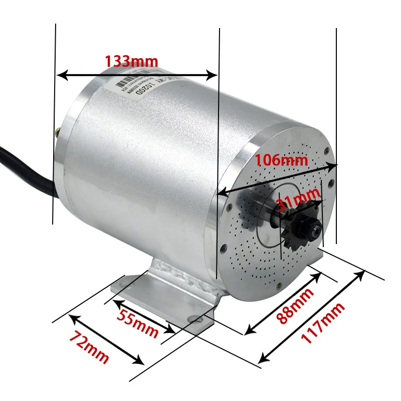 1 conjunto do motor elétrico 72 v 3000 w